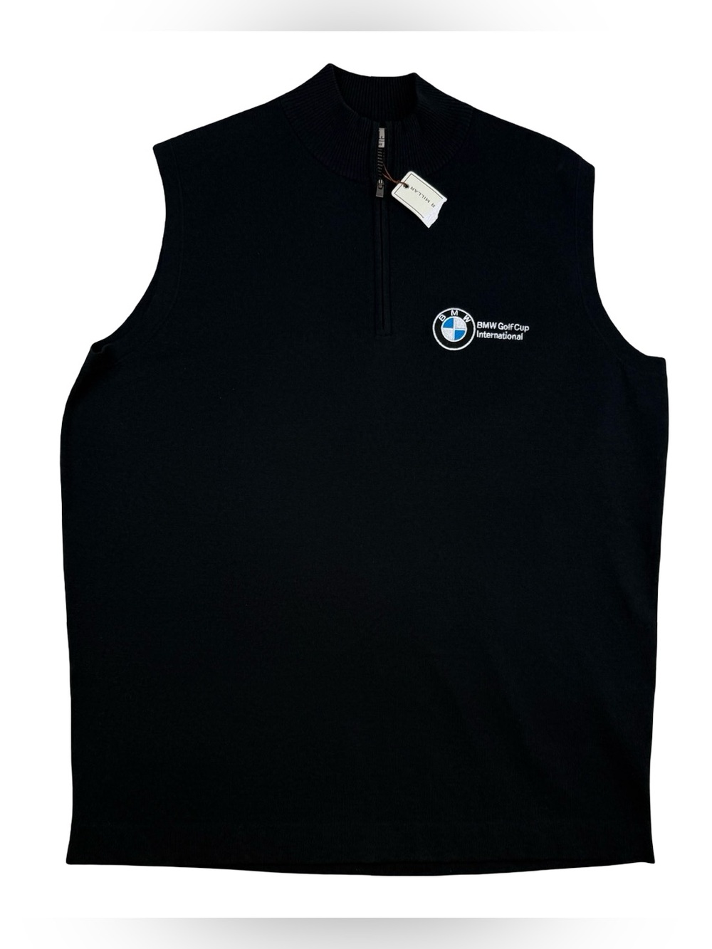 Peter Millar BMW Golf Cup International 1/4 Zip Vest Mens Medium NEW Crown